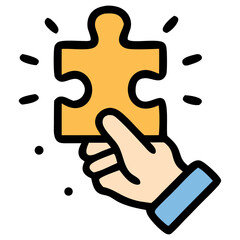  problem solving Icon, Filled Line style icon vector illustration, Suitable for website, mobile app, print, presentation, infographic and any other project.