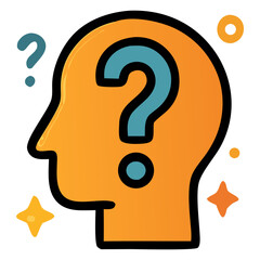 question mark in the head