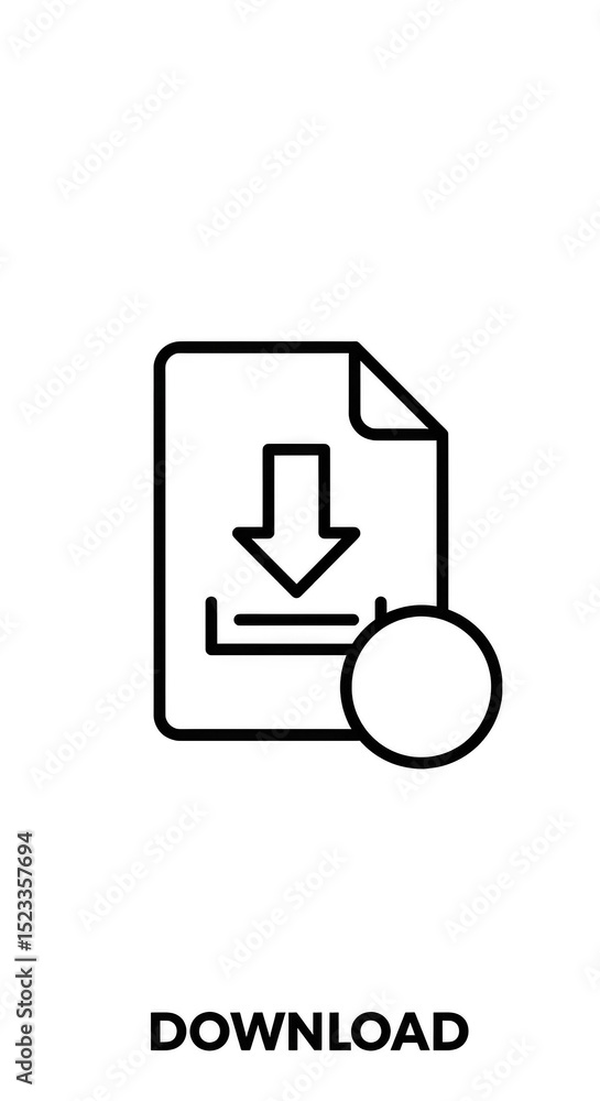 Poster isolated illustration of file adding icon with transparent background