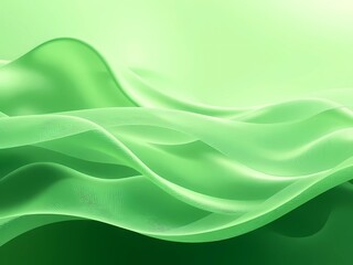 Abstract Green Background Featuring Futuristic Tech Elements, Light Waves, Eco Power, and Digital Innovation