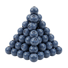 Isolated Pile of Fresh Blueberries on Transparent Background PNG