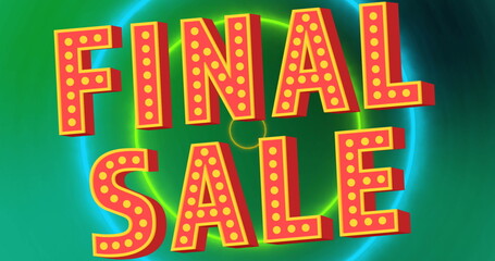 Image of final sale text over circles