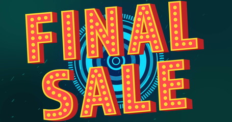 Image of final sale text over circles