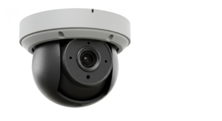 Illustration of Security Surveillance Camera System with Transparent Background