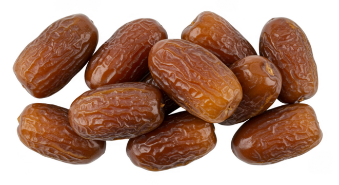 Isolated PNG Pile Of Sweet Dried Dates Fruit For Healthy Nutrition