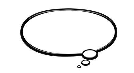 Isolated Illustration of White Speech Bubble for Message and Dialog