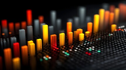 Abstract digital chart depicting financial data and market trends