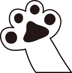 Cat Paw Print Hand Drawn Doodle

