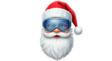 Illustration Santa Claus Winter Holiday Celebration with Hat Beard and Snow