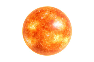 Fototapeta premium Detailed image of the sun showcasing its intense surface activity and features