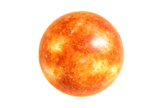 Detailed image of the sun showcasing its intense surface activity and features