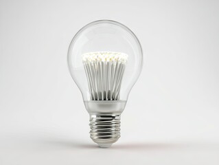 Energy saving LED light bulb isolated on white background