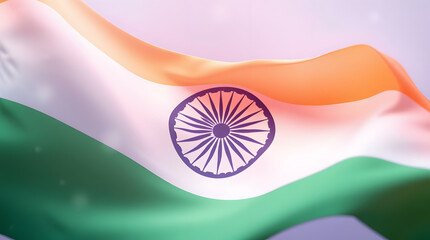 india flag with reflection