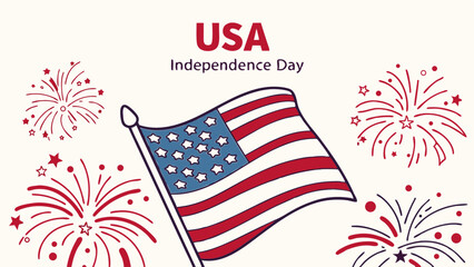 Obraz premium usa-independence-day-vector-poster