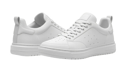 Isolated 3d Rendering Sneakers Sport Shoes Fashionable White Cutout Object