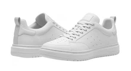 Isolated 3d Rendering Sneakers Sport Shoes Fashionable White Cutout Object