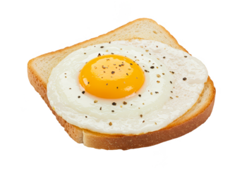 Isolated Transparent Background Food Photo Of Fried Egg On Toast