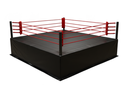 Isolated Transparent Background Illustration Of Empty Boxing Ring Arena - Powered by Adobe