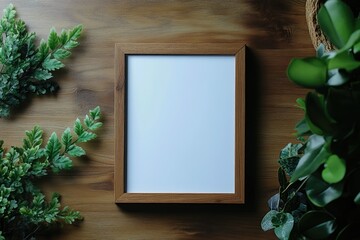 Clear Pixel Picture of Directly Above Shot of Picture Frame on Table