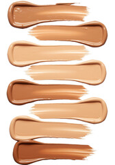 Isolated Foundation Swatches with Transparent Background for Makeup and Tone