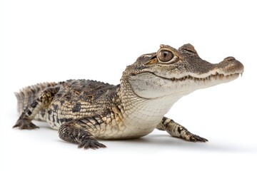 Naklejka premium Baby Alligator Isolated on White Background
