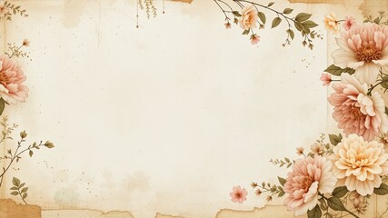 Antique Scrapbook Page, Vintage Online Shop Background