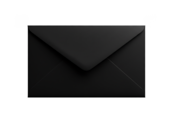 Isolated Transparent Black Envelope Mail Communication Letter Graphic