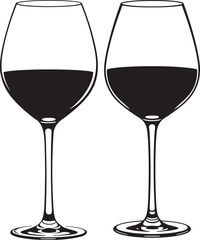 Wine glass drink beverage celebration vector illustration