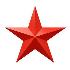 Obraz premium Isolated Illustration of Red Star Shape Shiny Graphic Element