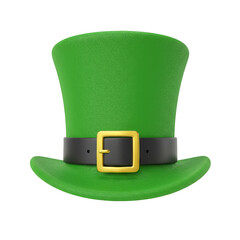 Illustration Of Green Top Hat With A Black Belt For St Patricks Day
