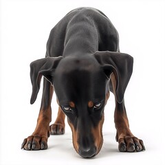 Adorable Doberman Puppy. Cute & Playful Young Companion for Dog Lovers