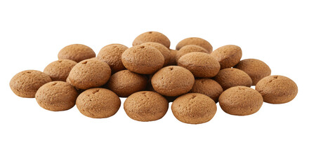 Isolated Pile of Brown Cereal Balls Food Snack on Transparent Background
