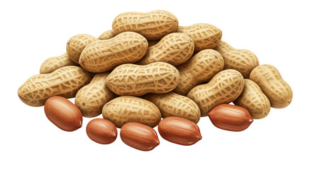 Isolated Pile of Peanuts Nutrition Snack Food Illustration
