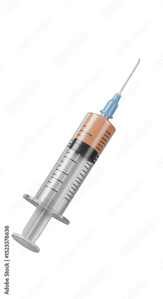Aufkleber realistic image of syringe for injection with transparent background
