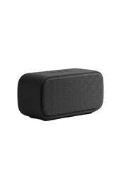 Obraz premium Isolated Portable Black Speaker Music Player with Transparent Background