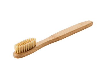 Isolated Wooden Bamboo Bath Brush for Body Spa on Transparent Background