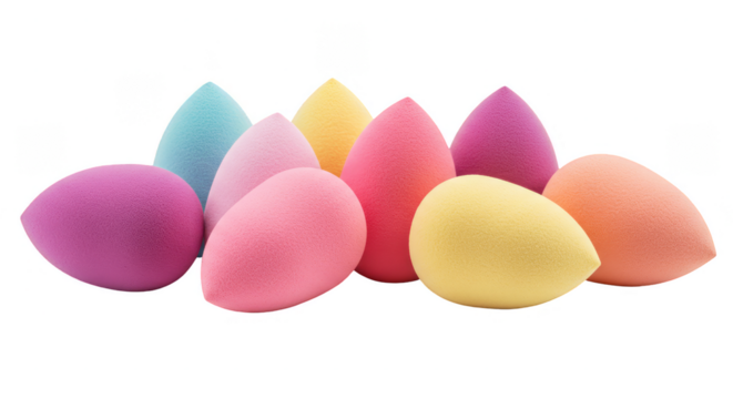 Isolated Heap Of Colorful Easter Candy Eggs With Sugary Sprinkles