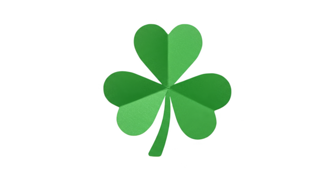 Isolated Shamrock Green Clover Illustration for Saint Patrick's Day