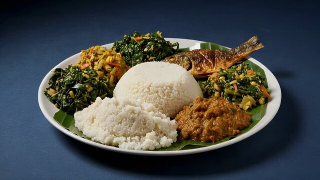 Nasi Liwet Sunda with Rice and Vegetables