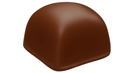 Isolated Transparent Background of Delicious Sweet Chocolate Square Candy