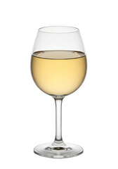 Transparent Background Image of White Wine in Elegant Glass Still Life