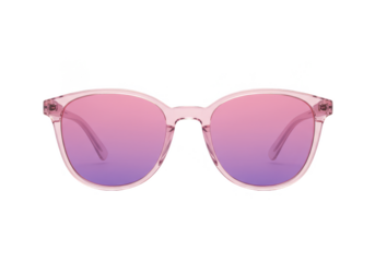 Isolated Pink Gradient Sunglasses with Round Frames Transparent Background