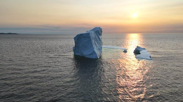 Iceberg at Sunset in Twillingate Newfoundland