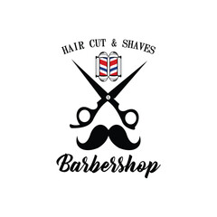 vector barber shop logo template. 