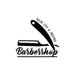 logo for barber shop. vector illustration.