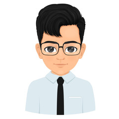 Portrait of young male student in shirt