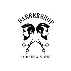 barber shop logo vector illustration
