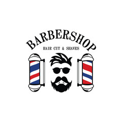 vector logo design for barbershop shop