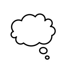 speech bubble talk images have inner thoughts symbol. cloud bubble vector