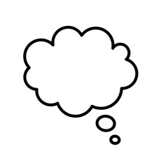 speech bubble talk images have inner thoughts symbol. cloud bubble vector